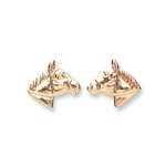 Horse Gold Stud Earrings